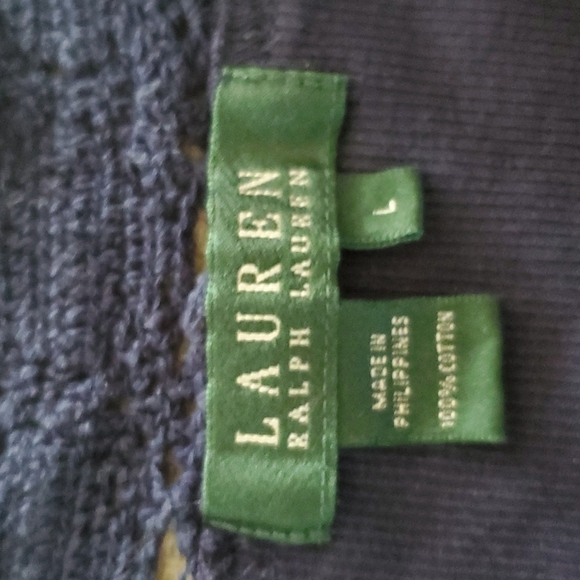 Ralph Lauren  Polo knit top Navy Blue Large - Picture 4 of 4